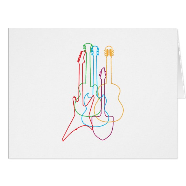 Colored Guitars Electric Acoustic Classical Gift  (Front Horizontal)