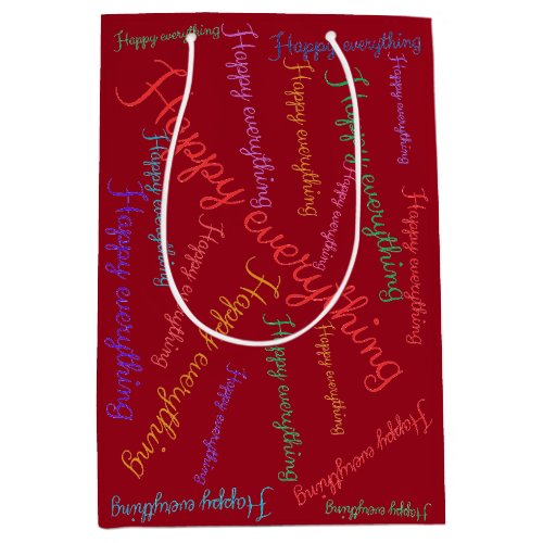 Colored âHappy Everythingâ gift bag