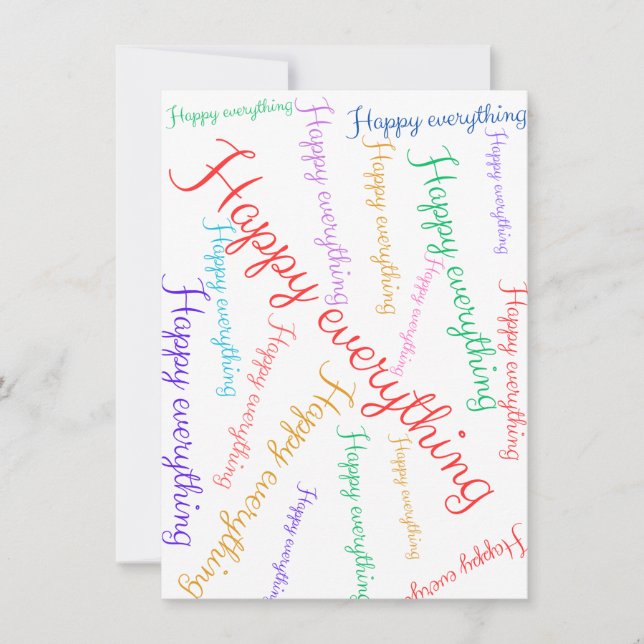 Colored ‘Happy Everything’ greeting card (Front)