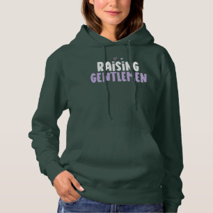 Colored Heart Funny Raising Gentlemen Saying Hoodie