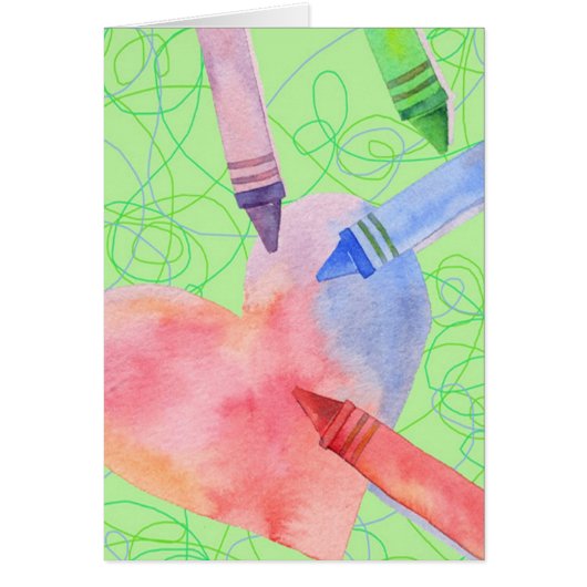 Colored Heart - Note Card (Front)