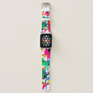 Colored hearts apple watch band