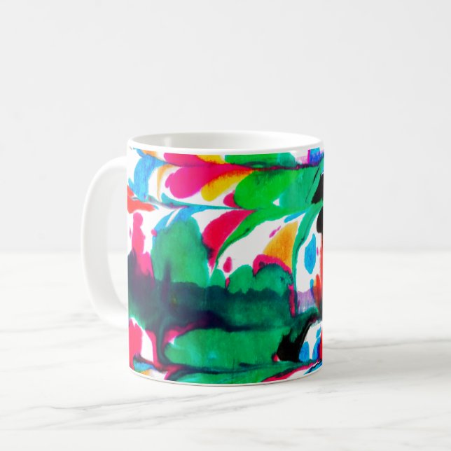Colored hearts coffee mug (Front Left)