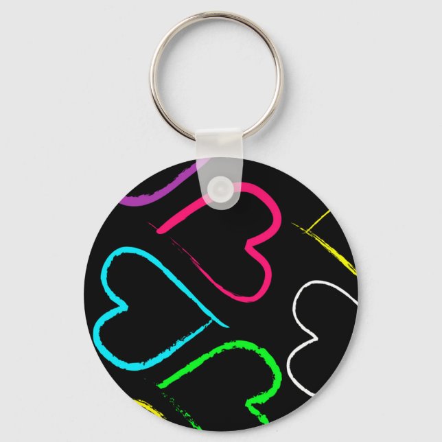 Colored Hearts Keychain (Front)
