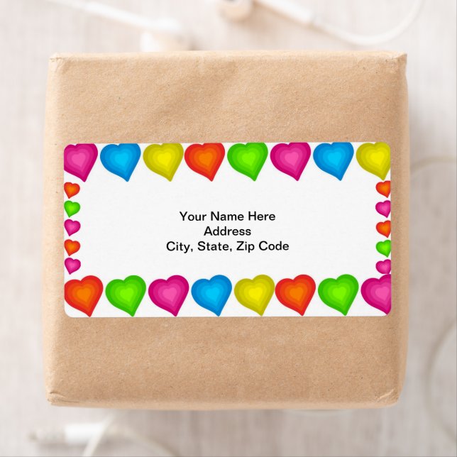 Colored Hearts  Labels (Insitu)