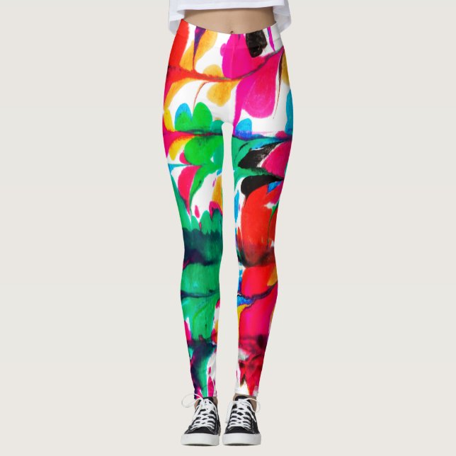 Colored hearts leggings (Front)