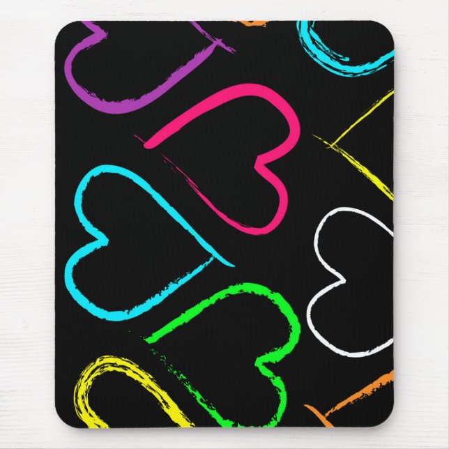 Colored Hearts mousepad (Front)