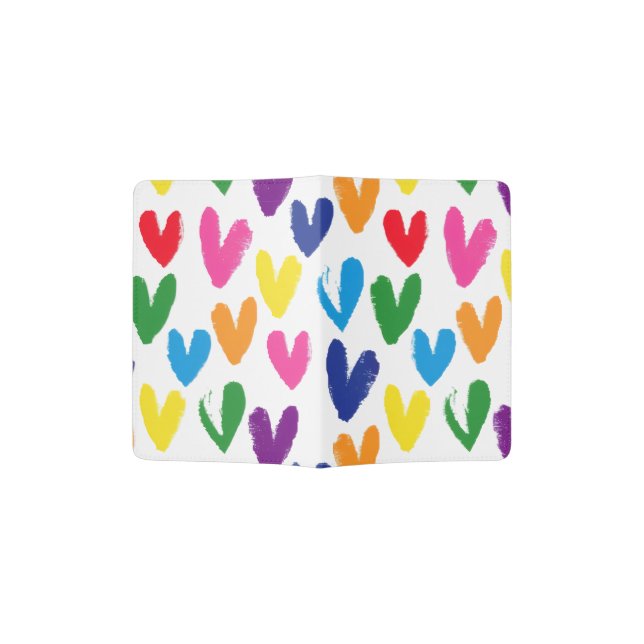 Colored Hearts Passport Holder (Opened)