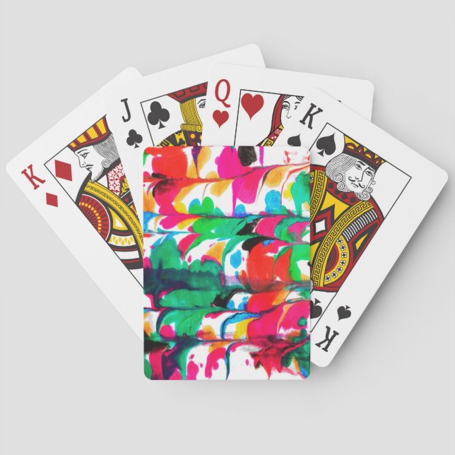 Colored hearts poker cards (Back)