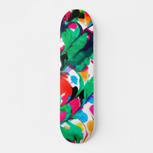 Colored hearts skateboard (Front)