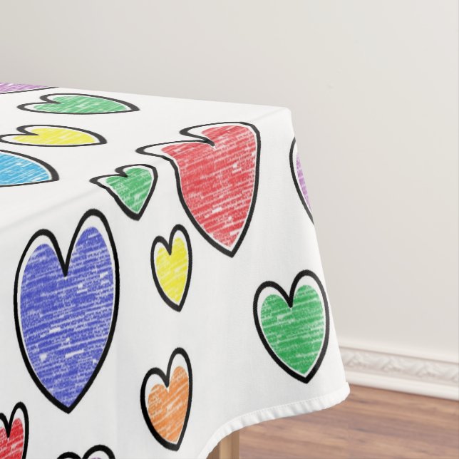 Colored Hearts Tablecloth (In Situ)