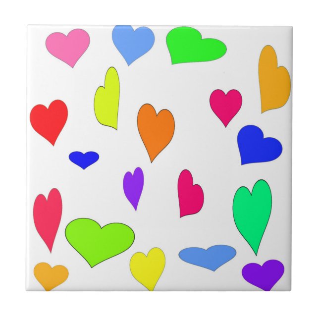 colored hearts tile (Front)