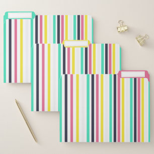 Colored Horizontal Stripes File Folder