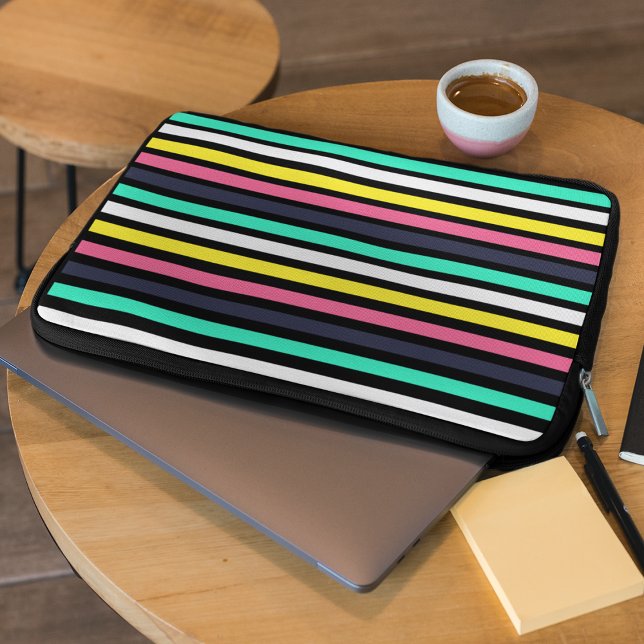 Colored Horizontal Stripes  Laptop Sleeve (Colored Horizontal Stripes Laptop Sleeve)