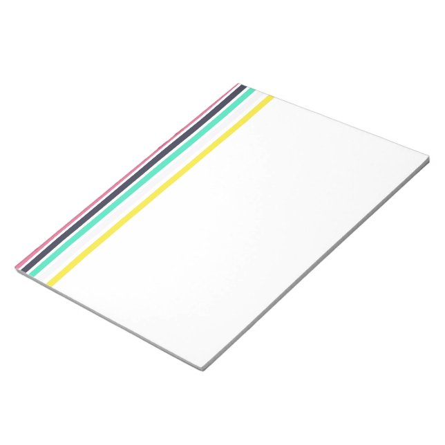 Colored Horizontal Stripes  Notepad (Angled)