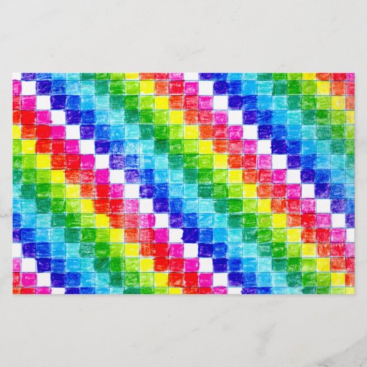 Colored In Graph Paper Squares (Front)