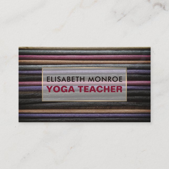Colored Incense, Yoga Teacher Business Card (Front)