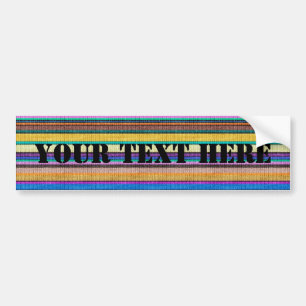 Colored knitting Stripes seamless pattern 1 Bumper Sticker