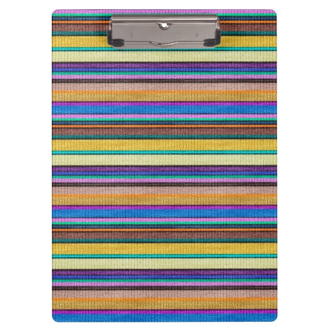 Colored knitting Stripes seamless pattern 1 Clipboard (Front)