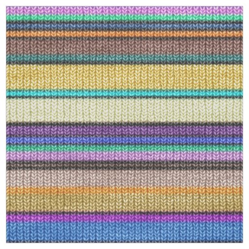 Colored knitting Stripes seamless pattern 1 Fabric