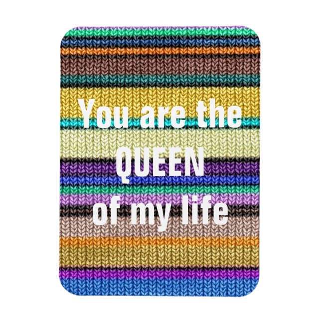 Colored knitting Stripes seamless pattern 1 Magnet (Vertical)