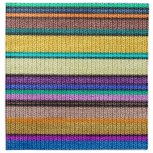 Colored knitting Stripes seamless pattern 1 Napkin