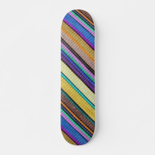 Colored knitting Stripes seamless pattern 1 Skateboard Deck