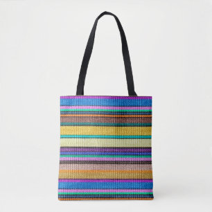 Colored knitting Stripes seamless pattern 1 Tote Bag