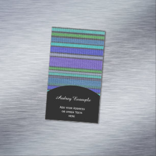 Colored knitting Stripes seamless pattern 2 Business Card Magnet