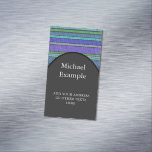 Colored knitting Stripes seamless pattern 2 Magnetic Business Card