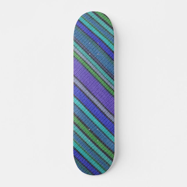 Colored knitting Stripes seamless pattern 2 Skateboard (Front)