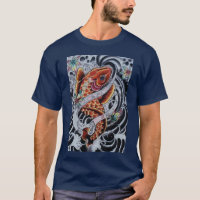 Colored KOI Tattoo look Tee
