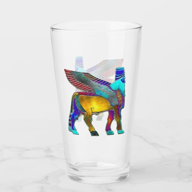 Colored Lamassu Glass Cup (Front)