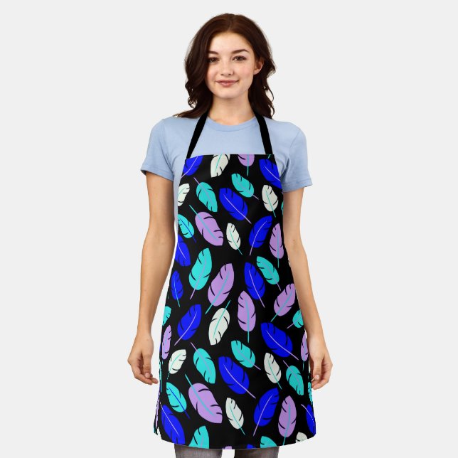 Colored Leaf or feather pattern Apron (Worn)