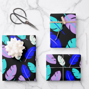 Colored Leaf pattern Wrapping Paper 