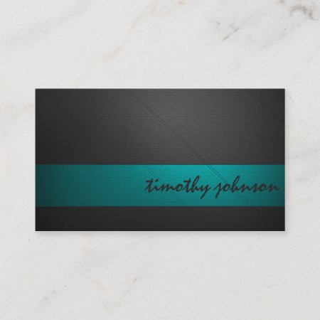 Colored Leather In Teal Business Card