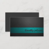 Colored Leather in Teal Business Card (Front/Back)