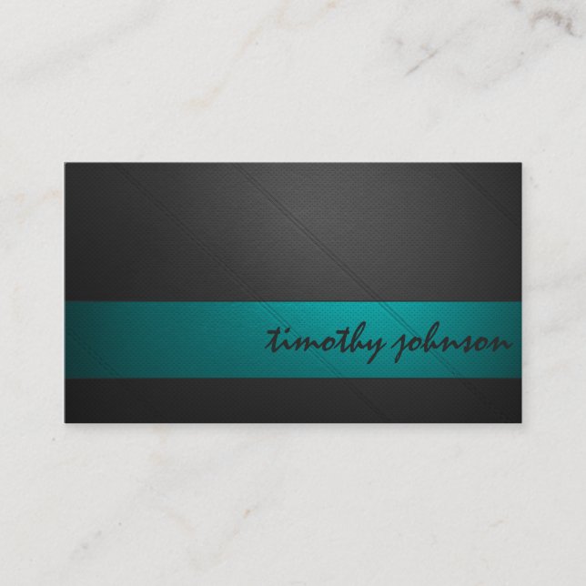 Colored Leather in Teal Business Card (Front)