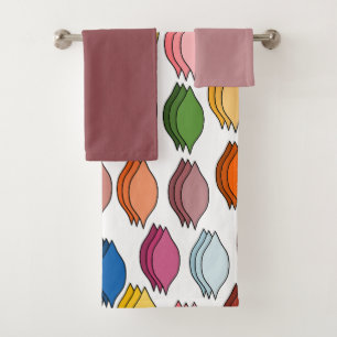 Colored Leaves  Bath Towel Set
