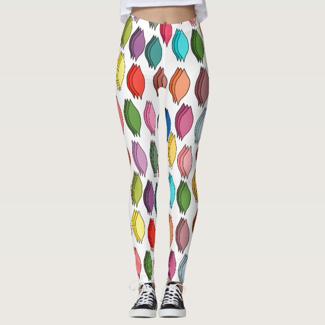 Colored Leaves  Leggings (Front)