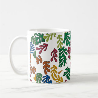 Colored Leaves, MAtisse Style Coffee Mug