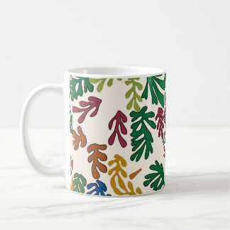 Colored Leaves, MAtisse Style Coffee Mug