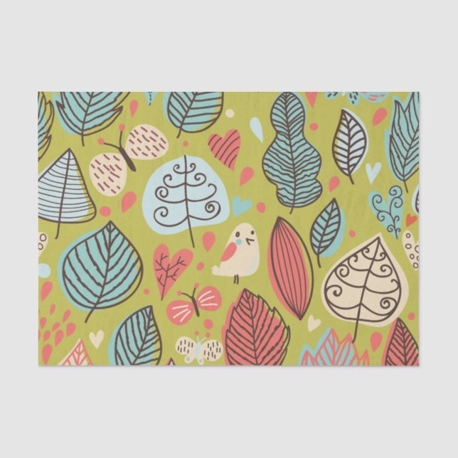 Colored Leaves Tissue Paper (Front)