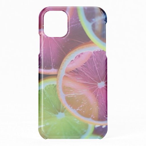 colored lemon slices iPhone Case