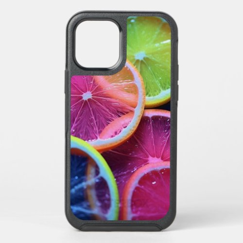   colored lemon slices OtterBox symmetry iPhone 12 pro case