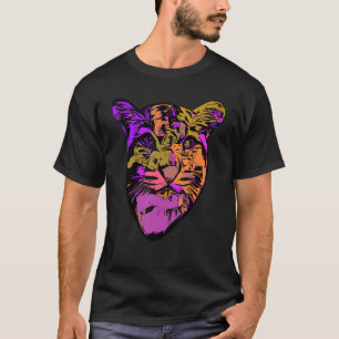 Colored Leopard predator print head imprint with w T-Shirt