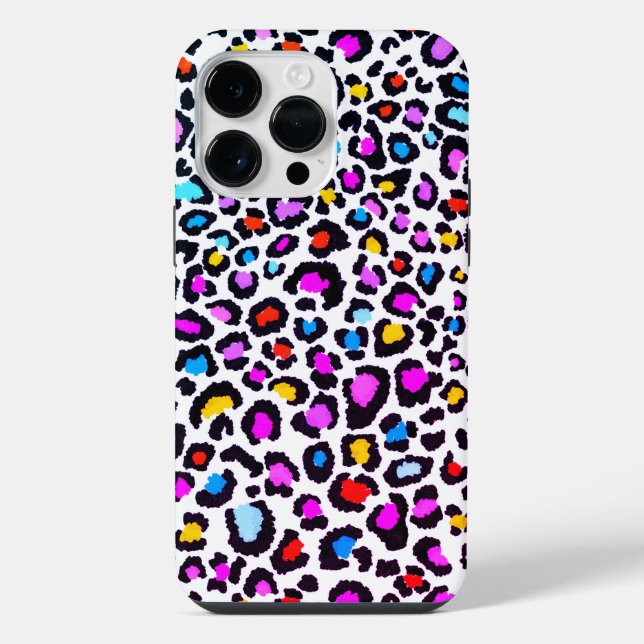 Colored Leopard Print Iphone Case (Back)