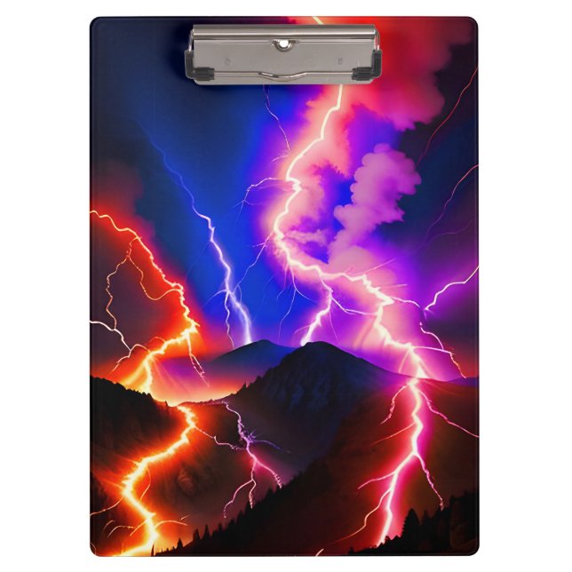 Colored Lightning Mountain One Clipboard (Front)