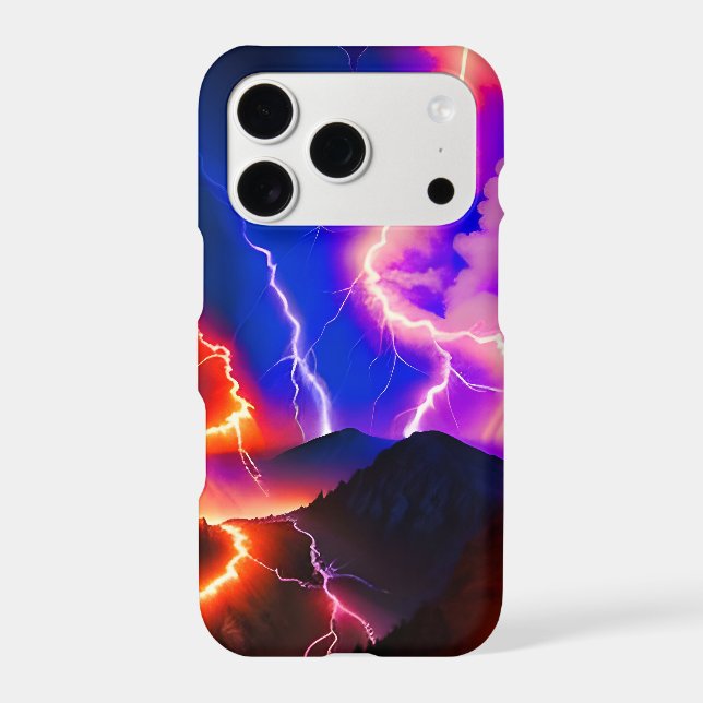 Colored Lightning Mountain One Iphone Case (Back)