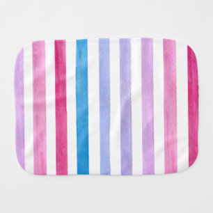 Colored lines baby burp cloth